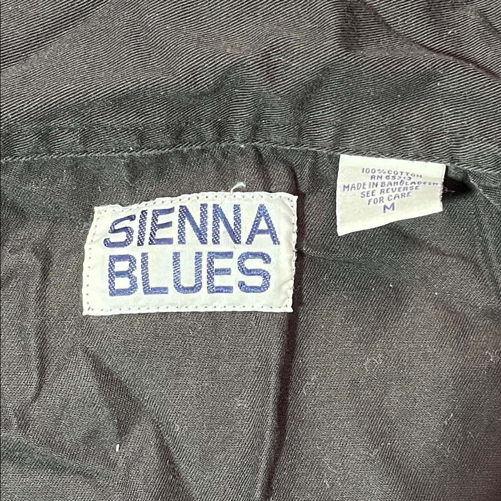 Vintage 90s Sienna Blues Black Vest - Size M - Picture 3 of 8